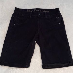 Justice Black Shorts